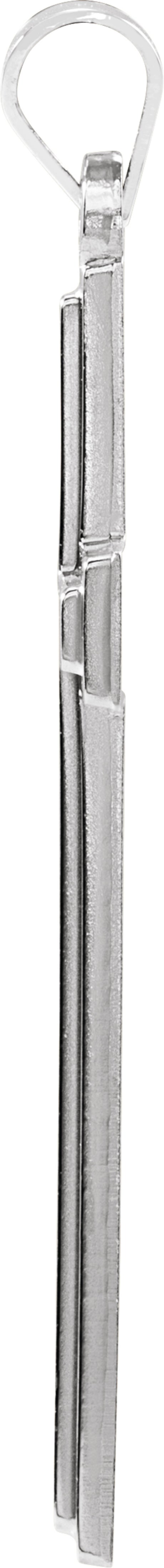 14K White Gold Cross Pendant