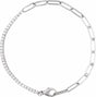 14K White Gold 1 CTW Lab-Grown Diamond Line 7 1/2" Bracelet