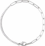 Sterling Silver 1 CTW Lab-Grown Diamond Line 7 1/2" Bracelet