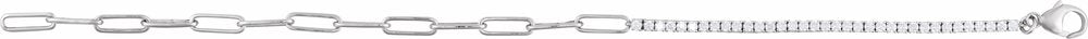 14K White Gold 1 CTW Lab-Grown Diamond Line 7 1/2" Bracelet