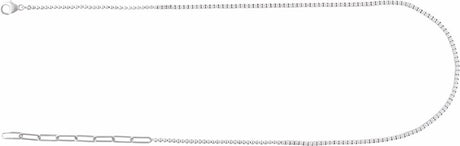 14K White Gold 3 1/5 CTW Natural Diamond Adjustable 15-18" Necklace