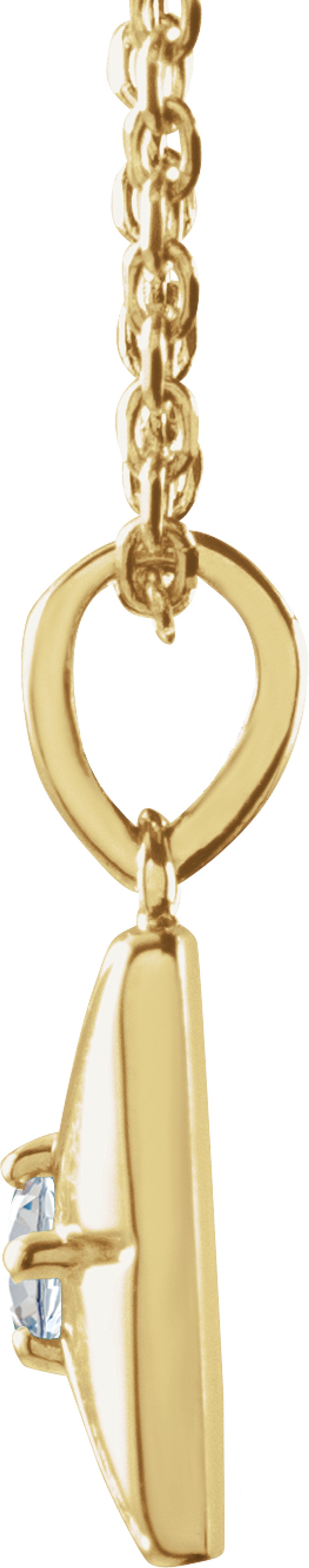 14K Yellow Natural Diamond 16-18" Necklace