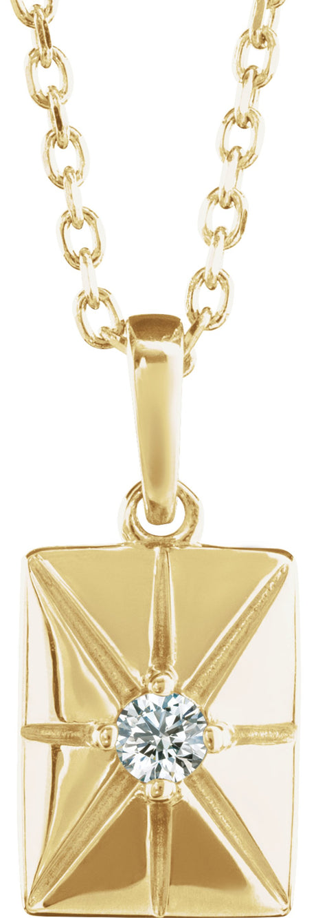 14K Yellow Natural Diamond 16-18" Necklace