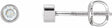 14K White Gold 1/8 CTW Lab-Grown Diamond Micro Bezel-Set Earrings