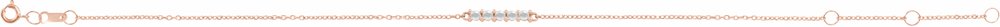 14K Rose 1/10 CTW Natural Diamond Bar 6 1/2-7 1/2" Bracelet