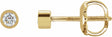 14K Yellow Gold 1/10 CTW Natural Diamond Micro Bezel-Set Earrings