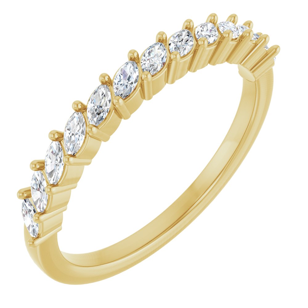 14K Yellow Gold 3/8 CTW Lab-Grown Diamond Anniversary Band