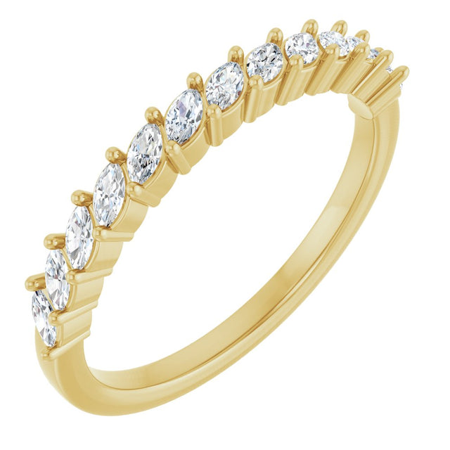 14K Yellow Gold 3/8 CTW Lab-Grown Diamond Anniversary Band