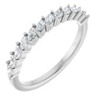 14K White Gold 3/8 CTW Natural Diamond Anniversary Band