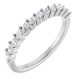 14K White Gold 3/8 CTW Natural Diamond Anniversary Band
