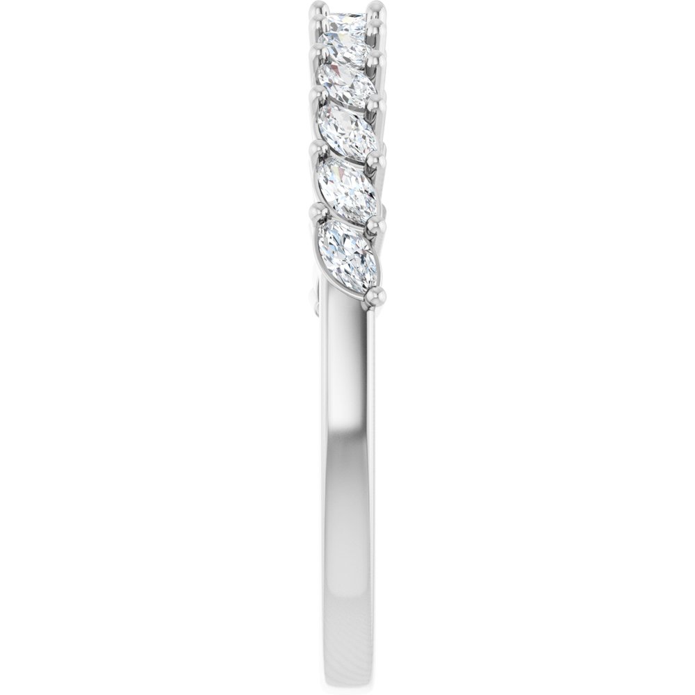 14K White Gold 3/8 CTW Natural Diamond Anniversary Band