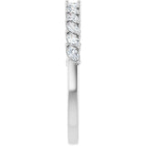 14K White Gold 3/8 CTW Natural Diamond Anniversary Band