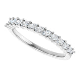 14K White Gold 3/8 CTW Natural Diamond Anniversary Band