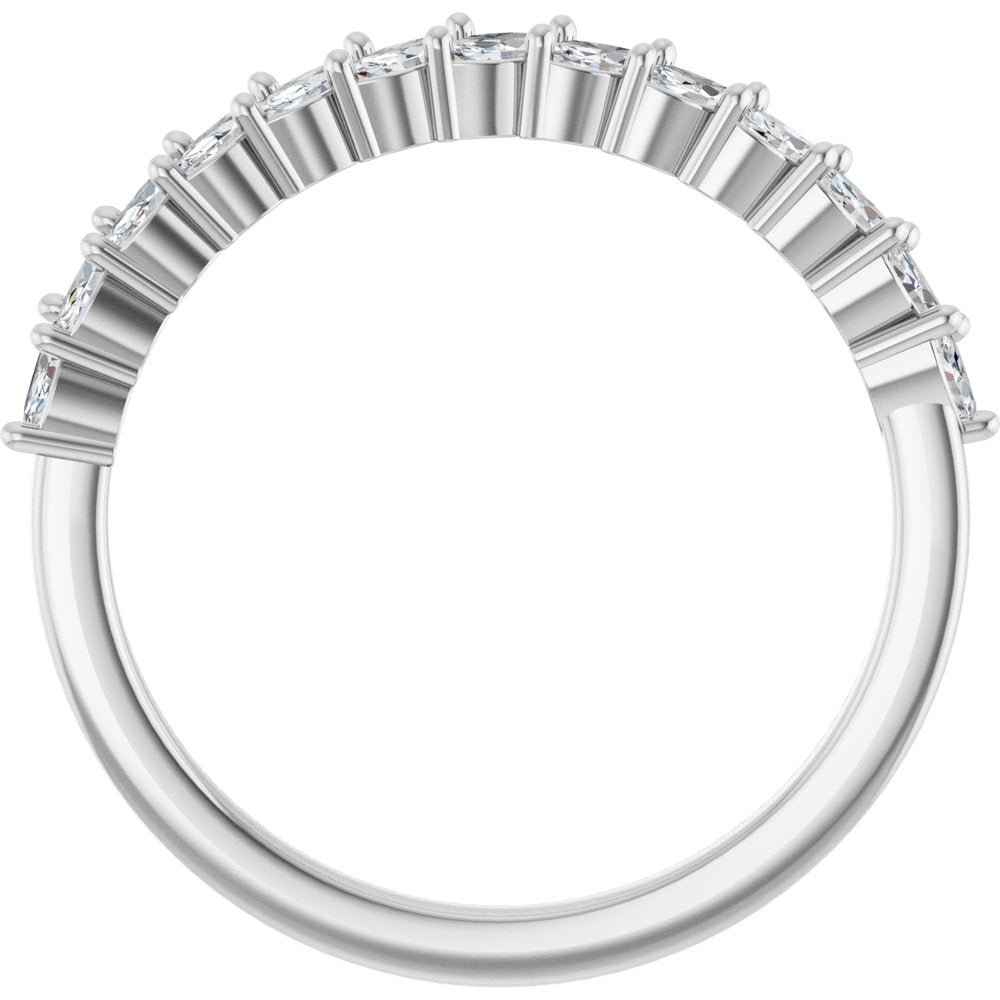 14K White Gold 3/8 CTW Natural Diamond Anniversary Band