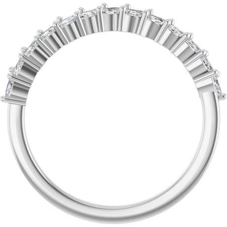 14K White Gold 3/8 CTW Natural Diamond Anniversary Band
