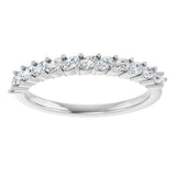 14K White Gold 3/8 CTW Natural Diamond Anniversary Band