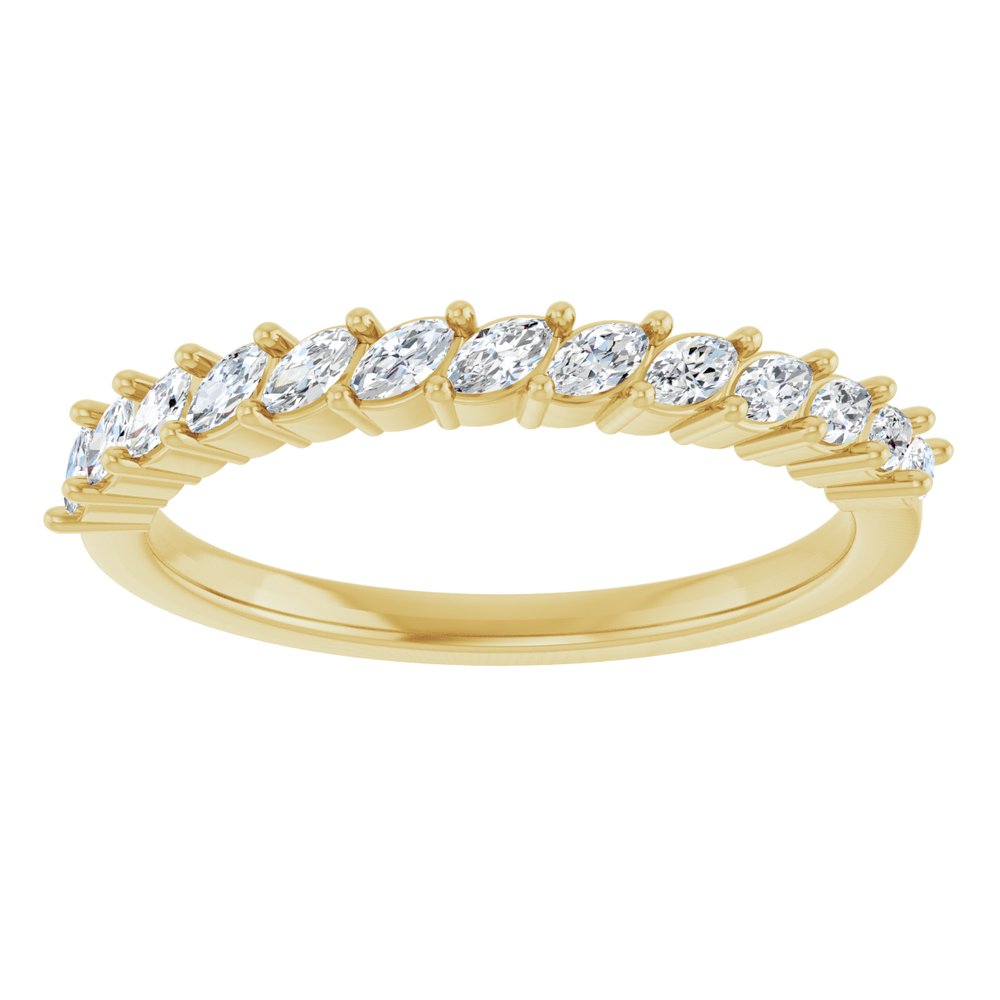 14K Yellow Gold 3/8 CTW Natural Diamond Anniversary Band