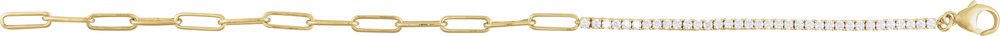 14K Yellow Gold 1 CTW Lab-Grown Diamond Line 7 1/2" Bracelet