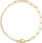 14K Yellow 1 CTW Natural Diamond Line 7" Bracelet 