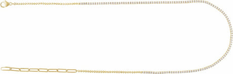 14K Yellow Gold 3 1/5 CTW Natural Diamond Adjustable 15-18" Necklace