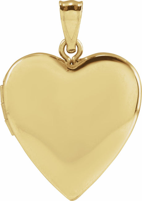 14K Yellow Gold Heart Locket