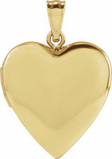14K Yellow Gold Heart Locket