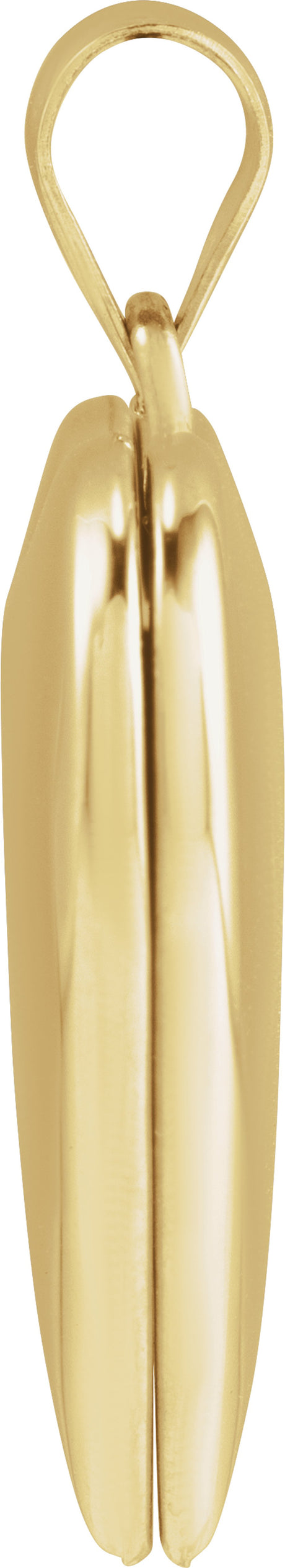 14K Yellow Gold Heart Locket