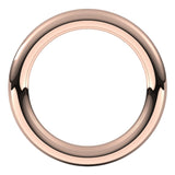 14K Rose 3 mm Comfort-Fit Full Round Band Size 8
