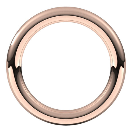 14K Rose 3 mm Full Round Comfort-Fit Band