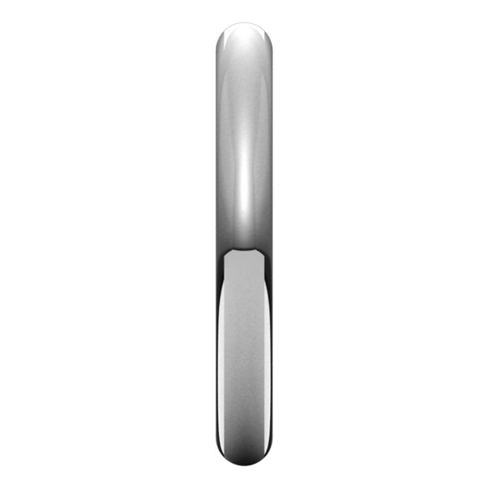 14K White 3 mm Comfort-Fit Full Round Band Size 7
