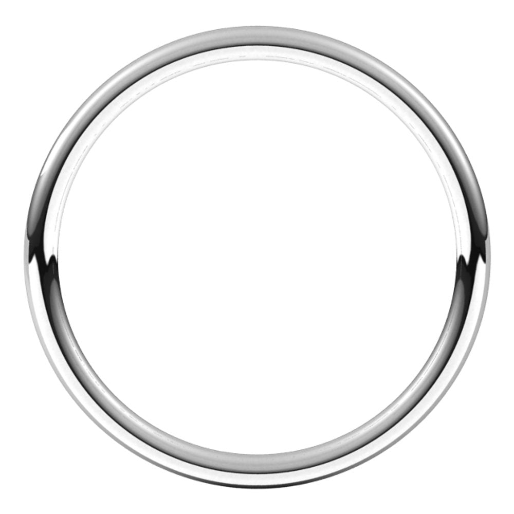 Sterling Silver 1.5 mm Full Round Comfort-Fit Band