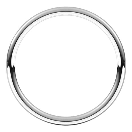 14K White 1.5 mm Full Round Comfort-Fit Band