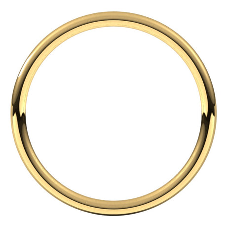 14K Yellow 1.5 mm Comfort-Fit Full Round Band