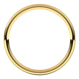 14K Yellow 1.5 mm Full Round Comfort-Fit Band