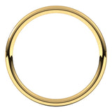 10K Yellow 1.5 mm Comfort-Fit Full Round Band Size 6.5