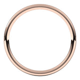 18K Rose 1.5 mm Comfort-Fit Full Round Band Size 6.5