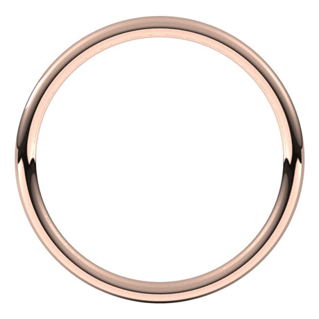 18K Rose 1.5 mm Comfort-Fit Full Round Band Size 6.5