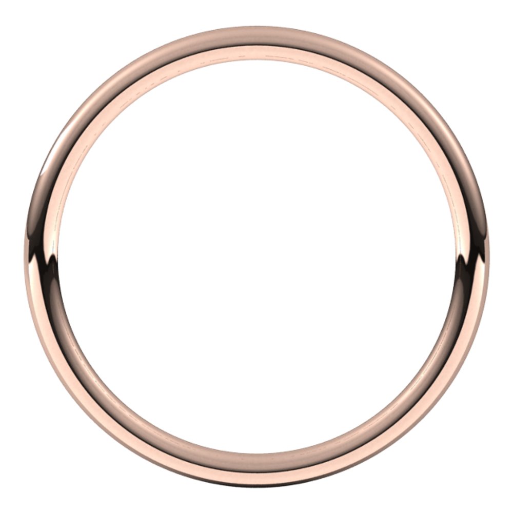 10K Rose 1.5 mm Full Round Comfort-Fit Band