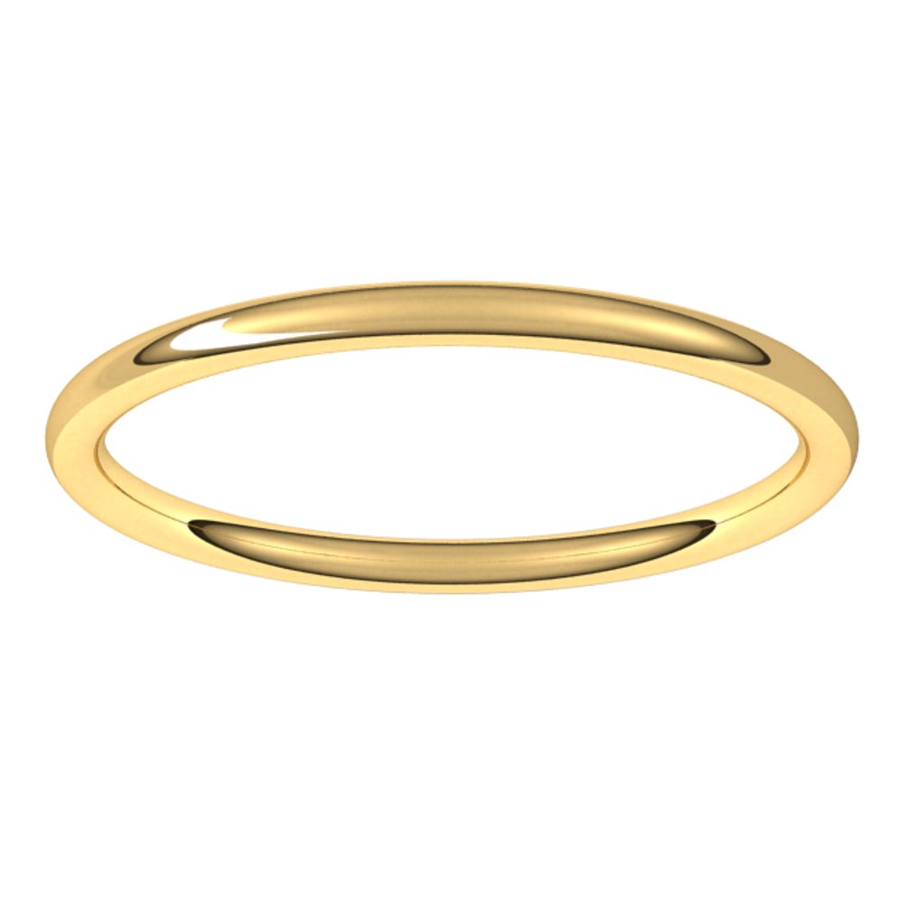 14K Yellow 1.5 mm Full Round Comfort-Fit Band