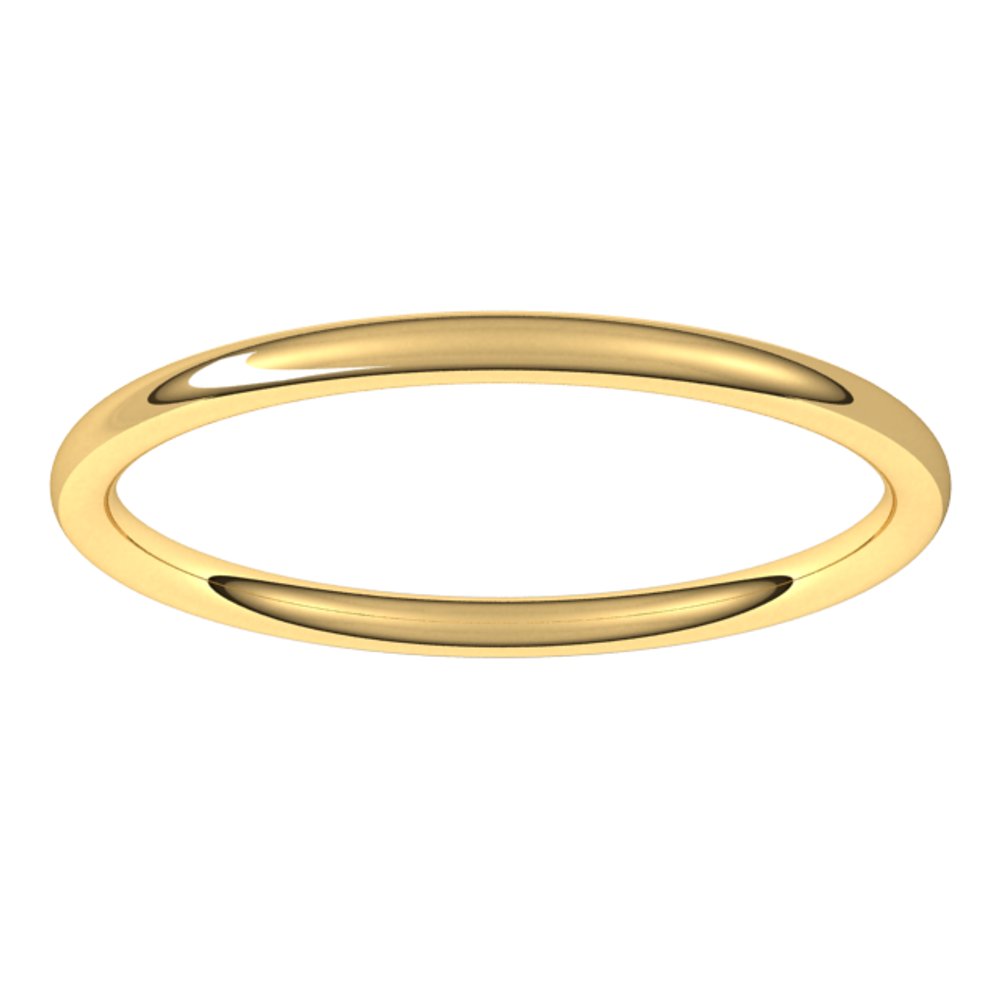 10K Yellow 1.5 mm Comfort-Fit Full Round Band Size 6.5