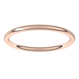 18K Rose 1.5 mm Comfort-Fit Full Round Band Size 6.5