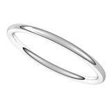 10K White 1.5 mm Full Round Comfort-Fit Band