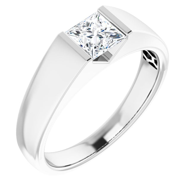 14K White 1 CT Lab-Grown Diamond Band