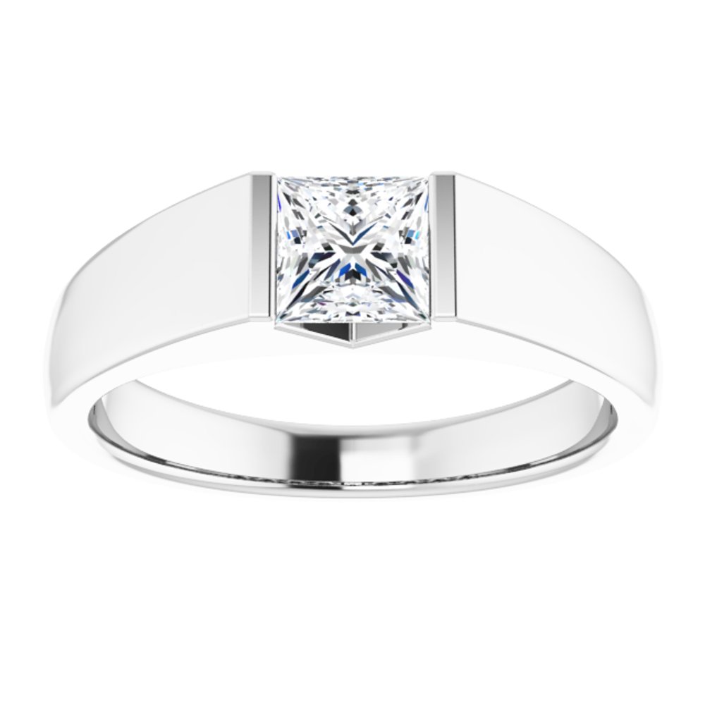 14K White 1 CT Lab-Grown Diamond Band