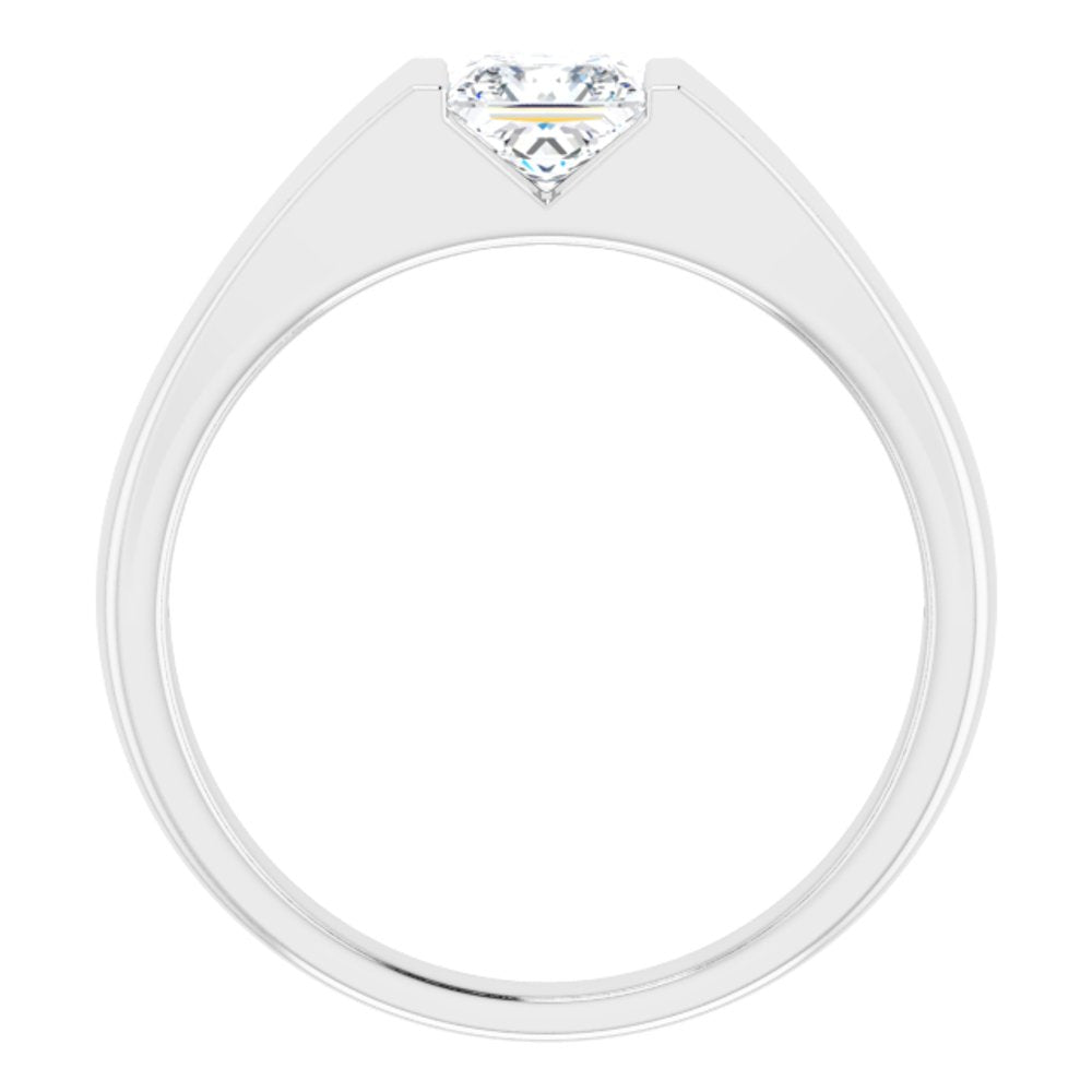 14K White 1 CT Lab-Grown Diamond Band