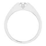 14K White 1 CT Lab-Grown Diamond Band