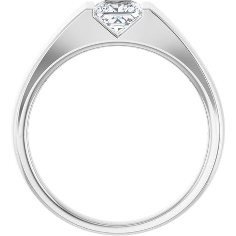 14K White 1 CT Lab-Grown Diamond Band