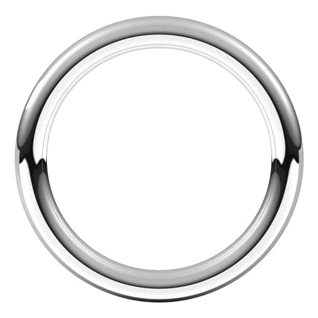 14K White 2.5 mm Comfort-Fit Full Round Band