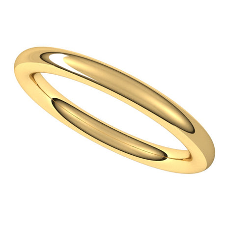 14K Yellow 2.5 mm Full Round Comfort-Fit Band