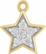 14K Yellow 1/10 CTW Natural Diamond Star Dangle